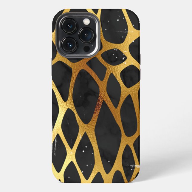 Funda Para iPhone Estampado de leopardo dorado (Reverso )