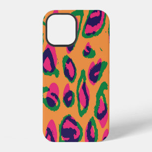 Funda Para iPhone 12 Estampado de leopardo, patrón de animal colorido.