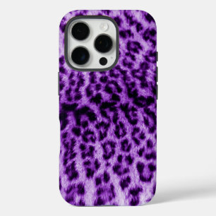Funda Para iPhone 16 Pro Estampado de leopardo púrpura