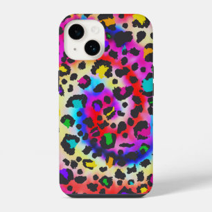 Funda Para iPhone 14 estampado de leopardo vibrante