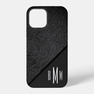 Funda Para iPhone 12 Estampado de patrón de textura negra moderna con m