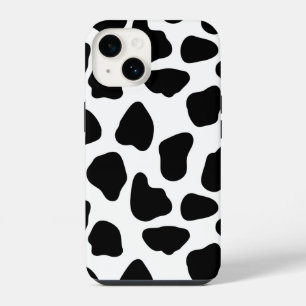 Funda Para iPhone 14 Estampado de vaca en negro y blanco