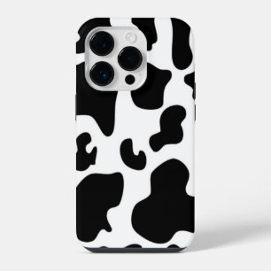 Funda Para iPhone 14 Pro Estampado de vaca negro y blanco