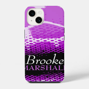 Funda Para iPhone 14 Estampado gráfico animal negro morado 