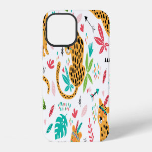 Funda Para iPhone 12 Estampado tropical de leopardos tribales infantile