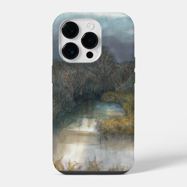 Funda Para iPhone estanque de otoño (Reverso )