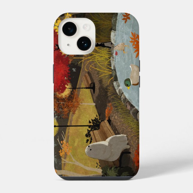 Funda Para iPhone Estanque de patos - Otoño (Reverso )