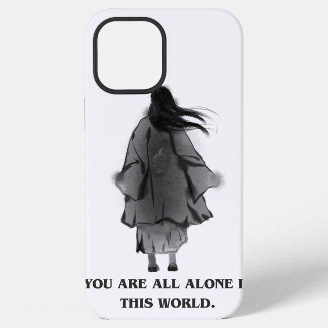 Funda Para iPhone "Estás completamente solo" Estética de teléfono de (Reverso )
