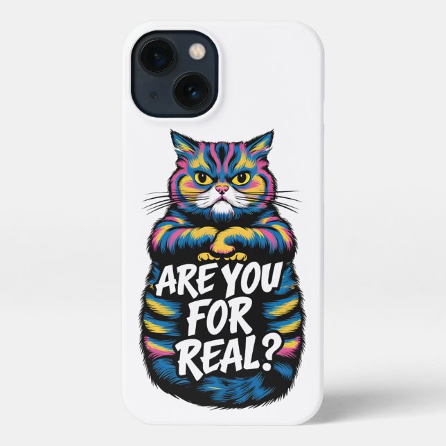 Funda Para iPhone ¿Estás Con Gato Gruñón De Lo Más Gracioso? (Reverso )