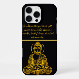 Funda Para iPhone 16 Pro Max Estatua de Buda dorado en meditación