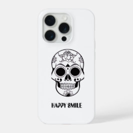 Este diseño de cráneo con sonrisa feliz