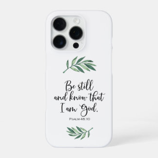 Funda Para iPhone 16 Pro Estén quietos y sepan que yo soy Dios - Salmo 46:1