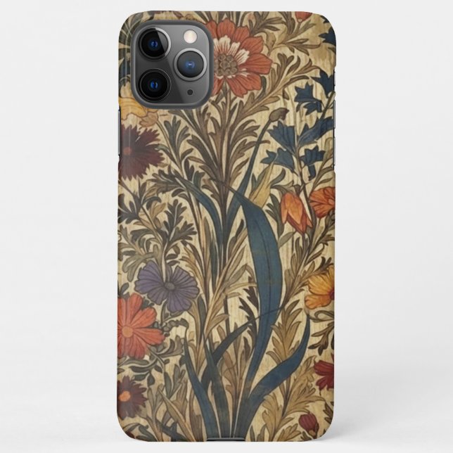 Funda Para iPhone Estética oscura William Morris Wildflower (Reverso)