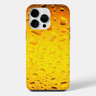 Funda Para iPhone 14 Pro Max Estilizadas gotas de agua Amarillo fresco cerveza