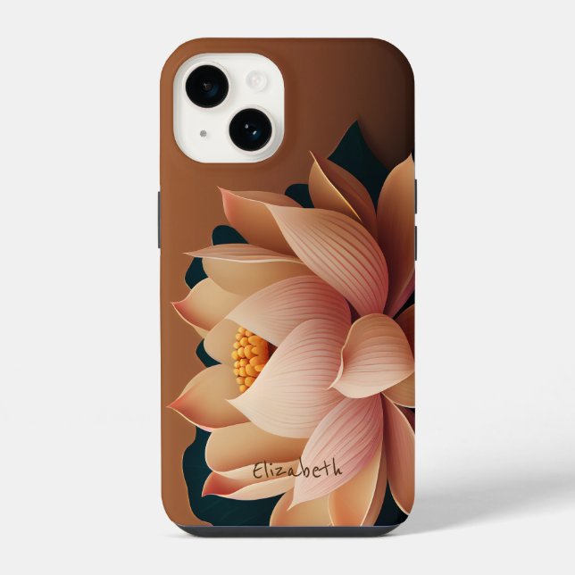 Funda Para iPhone Estilo Chic Flor de Loto (Reverso )