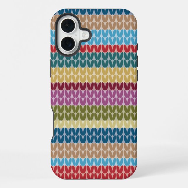 Funda Para iPhone Estilo de punto rayado (Reverso )