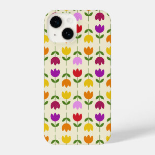 Funda Para iPhone 14 Estilo escandinavo colorido en el patrón de flor d