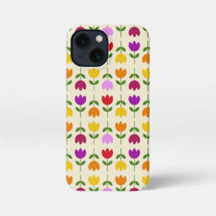 Funda Para iPhone 13 Mini Estilo escandinavo colorido en el patrón de flor d