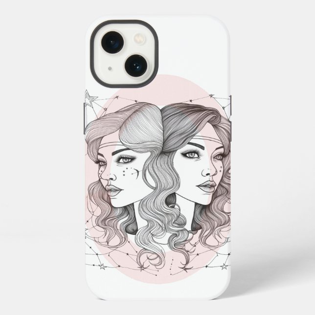 Funda Para iPhone Estilo Géminis elegante  (Reverso )