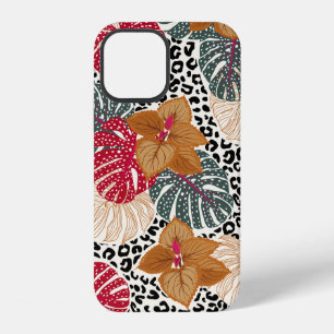 Funda Para iPhone 12 Estilo hermoso estampado de bosque tropical en leo