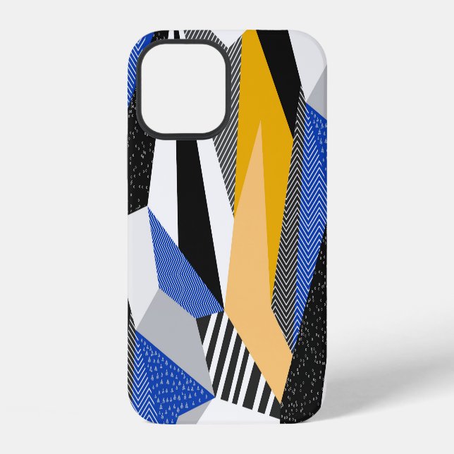 Funda Para iPhone Estilo Memphis: Collage geométrico creativo. (Reverso )