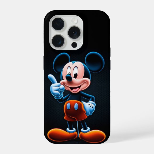 Funda Para iPhone Estilo neón Ratón Lindo (Reverso )