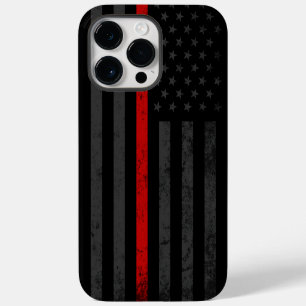 Funda Para iPhone 14 Pro Max Estilo oscuro y robusto Línea roja fina Rescate