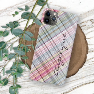 Funda Para iPhone 16 Pro Max Estilo rústico francés shabby chic patrón de cuadr