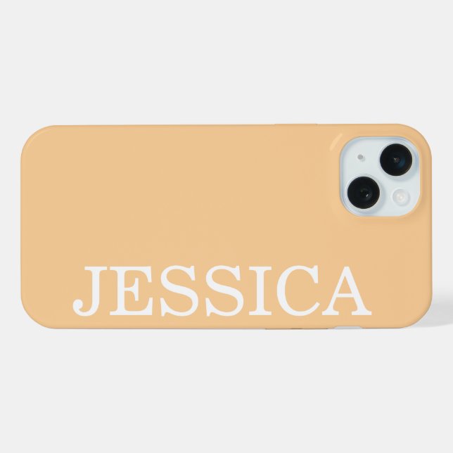 FUNDA PARA iPhone ESTILO SIMPLE PERSONALIZADO NOMBRE MODERNO MINIMAL (Reverso Horizontal)