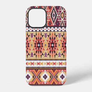 Funda Para iPhone 12 Estilo tribal colorido, patrón continuo vibrante.