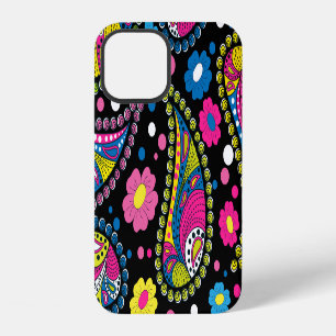 Funda Para iPhone 12 Estilo tribal paisley, patrón étnico sin costuras.