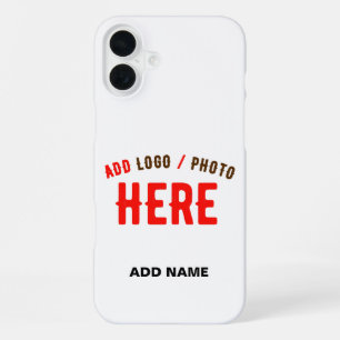FUNDA PARA iPhone 16 PLUS ESTILOSO MODERNO PERSONALIZABLE BLANCO VERIFICADO
