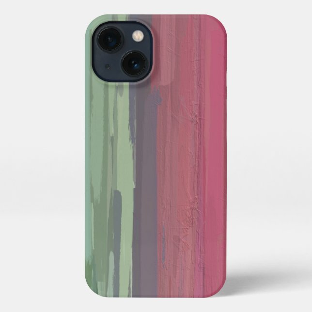 Funda Para iPhone Estiloso resumen sandía rosa y verde (Reverso )