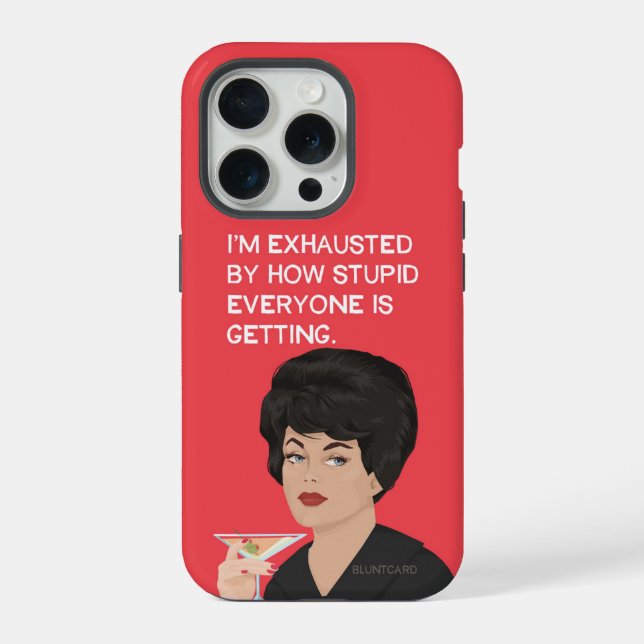 Funda Para iPhone ¡Estoy exhausto! (Reverso )