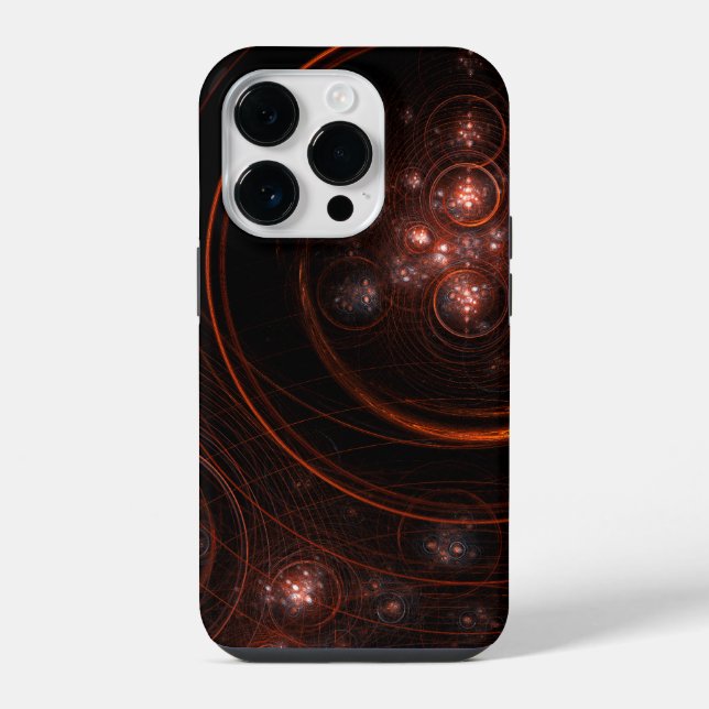 Funda Para iPhone Estrella Carmesí Orbits Arte Cósmico Abstracto (Reverso )
