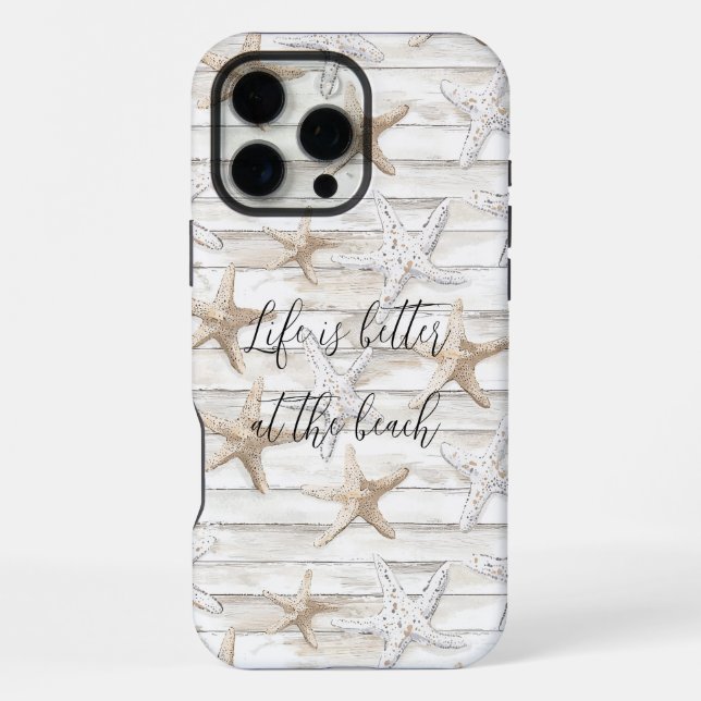Funda Para iPhone Estrella de mar de playa de océano tropical (Reverso )