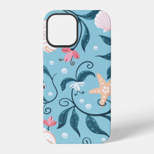 Funda Para iPhone 12 Estrella de mar naranja y blanca, caparazones de m