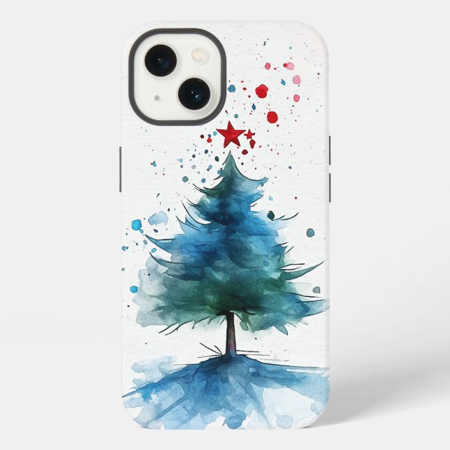 Funda Para iPhone Estrella del árbol (Reverso )