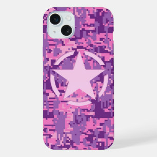 Estrella en el camo digital Girly Hot Pink