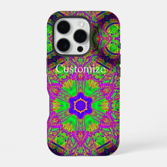 Funda Para iPhone estrella groovy de seis puntos (Reverso )