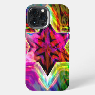 Funda Para iPhone 13 Pro Max Estrella virtual con bordes en tonos neón colorido