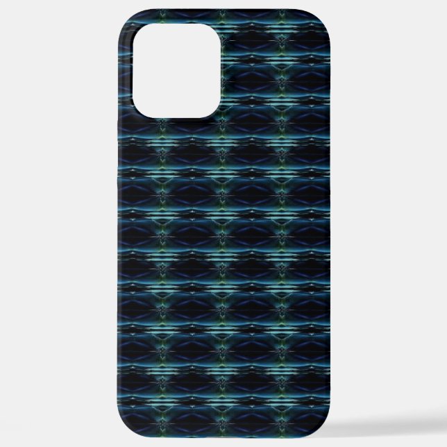 Funda Para iPhone Estrellas de arcoiris verdes azules, patrón Artdec (Reverso )