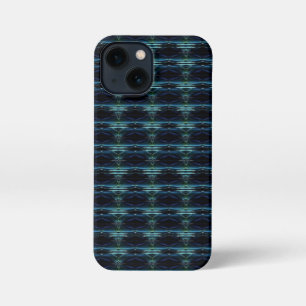 Funda Para iPhone 13 Mini Estrellas de arcoiris verdes azules, patrón Artdec