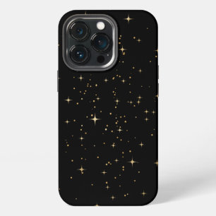 Funda Para iPhone 13 Pro Estrellas de espuma de oro y negro