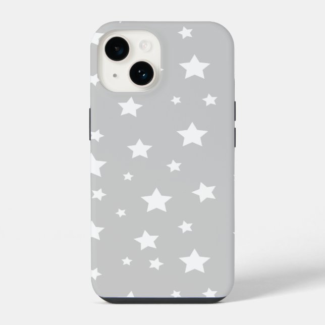 Funda Para iPhone Estrellas Lindas Grises (Reverso )