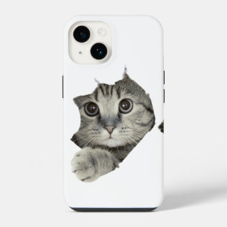 Funda Para iPhone 14 Estuche Adorable Funny Cat para iPhone