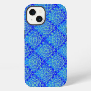 Estuche azul turquesa boho para iPhone