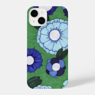 Funda Para iPhone 14 Estuche Blue Floral Phone