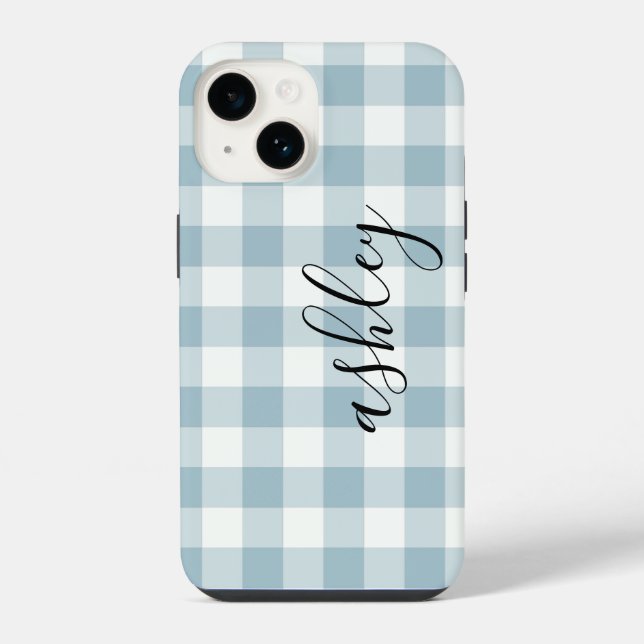Funda Para iPhone Estuche Buffalo Plaid Calligraphy I Phone (Reverso )