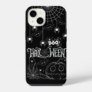 Funda Para iPhone 14 Estuche Cute Bats & Spooky Pumpkins para iPhone